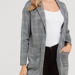 Love Tree Plaid Dress Coat
